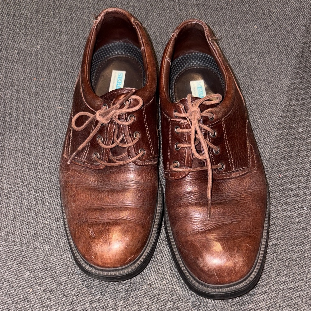 Sebago Men's Rich Brown Leather Oxfords